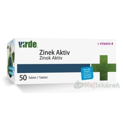Virde Zinok Aktiv + Vitamín A 50 tabliet