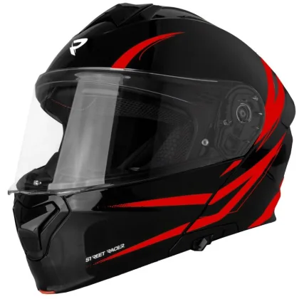 Street Racer Vyklápěcí helma Fury černo-červená