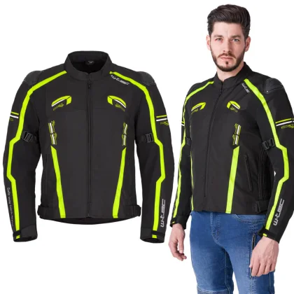 Moto bunda W-TEC Tonkawo Farba čierna-fluo,