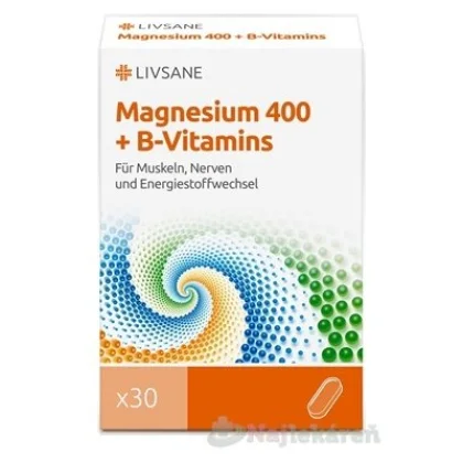 LIVSANE Magnézium 400 + B vitamíny 60 tabliet