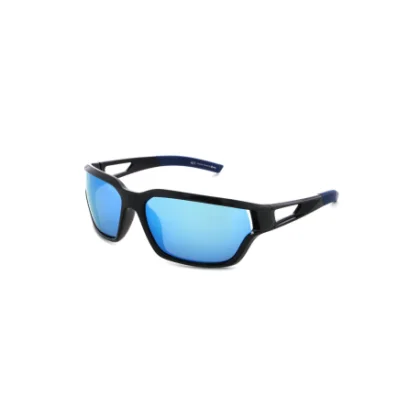 Polarizační sluneční brýle H.I.S. POLARIZED HPS37101-1, black, smoke with blue mirror POL, 66-15-134