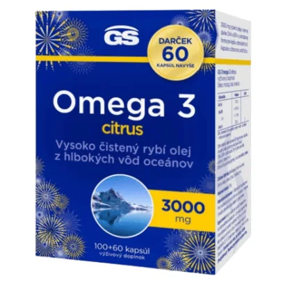 GS Omega 3 citrus darček 160 kapsúl
