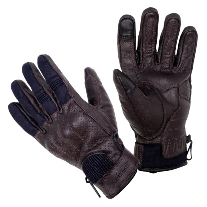 Letné moto rukavice W-TEC Fowlar Farba deep coffee-indigo,