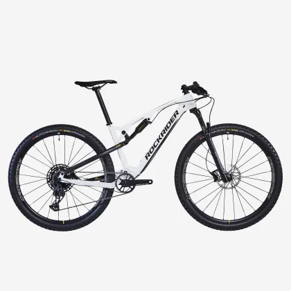 ROCKRIDER Horský bicykel XC 900 S karbónovo-hliníkový rám biely XL (185-200 cm)