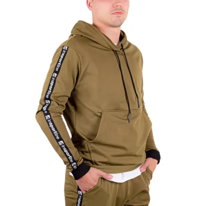 Pánska mikina inSPORTline Straphoodie Farba khaki,