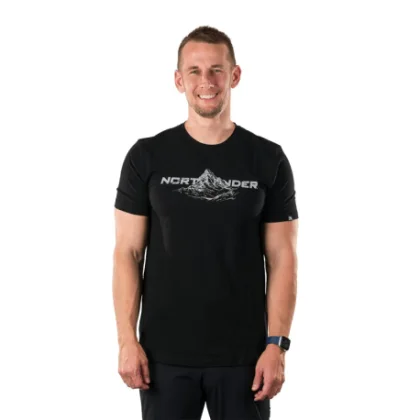 Pánské turistické tričko s krátkým rukávem NORTHFINDER FID-301darkgrey