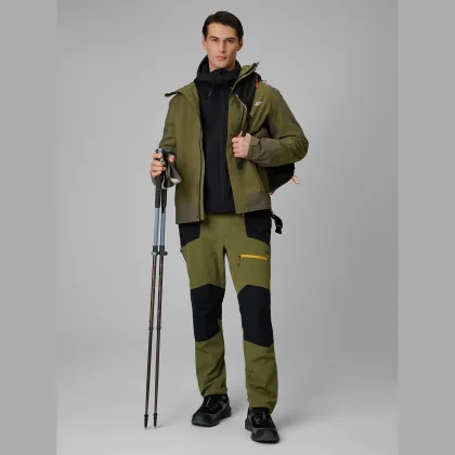 Trekové nohavice rýchloschnúce pánske - khaki