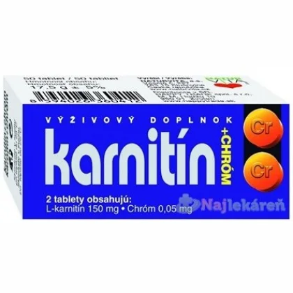Naturvita Karnitín + Chróm 50 tabliet