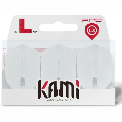Letky na šípky L-Style Champagne Kami, L3, Shape, biele