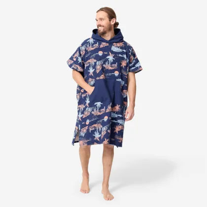 DECATHLON Pončo na surf 500 Stories od 150 cm modré bez