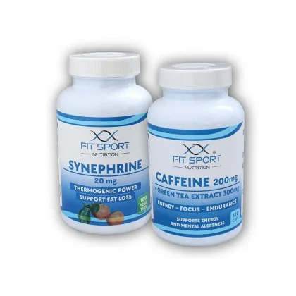 FitSport Nutrition Caffeine 200mg + Green Tea 300mg 120 caps + Synephrine 20mg 100 vege tabs