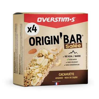 OVERSTIM.S OVERSTIM.S Origin Bar energetická tyčinka slané arašidy 4×35g bez