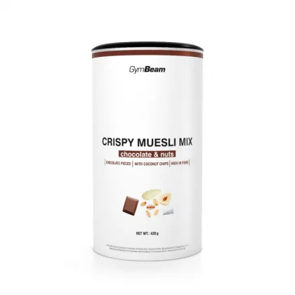 GymBeam Crispy Muesli Mix čokoláda oriešky