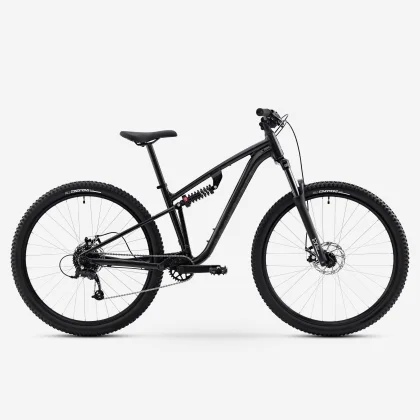 ROCKRIDER Celoodpružený horský bicykel EXPL 100 S 29" hliníkový čierny XL (185-200 cm)