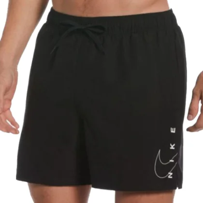 Pánske plavky NIKE SWIM Swoosh Break 5 inch-001-Black