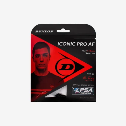 DUNLOP DUNLOP Iconic pro AF squashový výplet 18 g 1,18 mm čierny bez