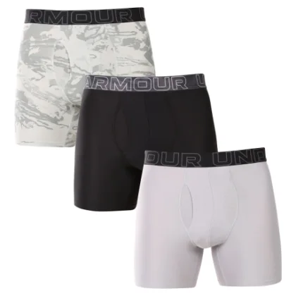 Férfi boxeralsók UNDER ARMOUR 3 PACK-UA PERFORMANCE TECH- NOVELTY 6in-GRN