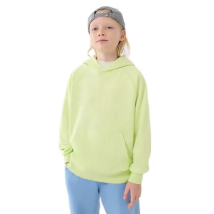 Chlapčenská mikina s kapucňou 4F JUNIOR SWEATSHIRT M1712-45N-CANARY GREEN NEON