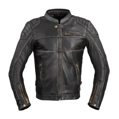 Pánska kožená moto bunda W-TEC Suit Farba vintage čierna,
