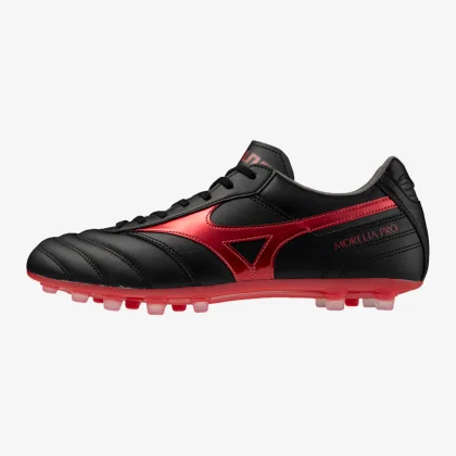 MIZUNO MIZUNO Morelia II PRO MG/AG kožené kopačky čierno-červené 46