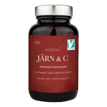 Nordbo Järn C (Železo a Vitamín C) 90 kapslí