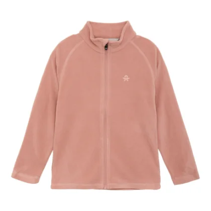 Dievčenská mikina so zipsom COLOR KIDS Fleece Jacket, Full Zip-575-Ash Rose