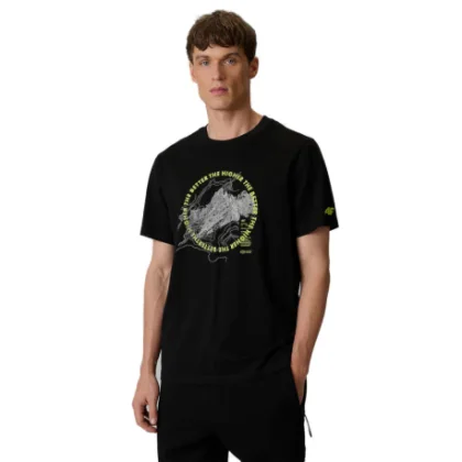 Férfi rövid ujjú póló 4F TSHIRT M2822-20S-DEEP BLACK