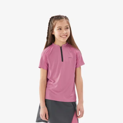 QUECHUA Detské turistické tričko MH900 7-15 r. ružové 8-9 r (131-140 cm)