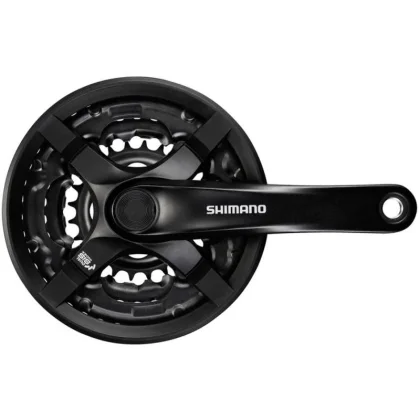 Shimano kliky Tourney FC-TY501-L 170mm 42-34-24 zubů, černé s krytem, v krabičce