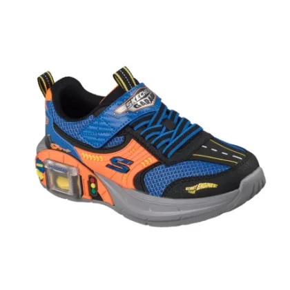 Chlapčenská rekreačná obuv SKECHERS Skechers Garage K black blue orange