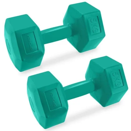 Sada závaží SPOKEY MONSTER GREEN HEXA 2x 5 kg
