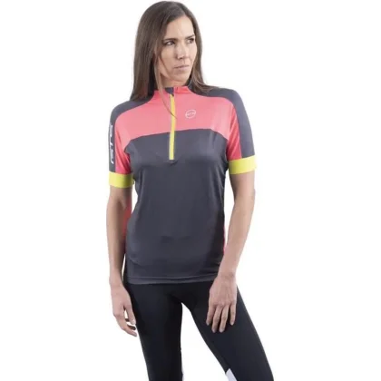 GTS 753121L dámský cyklo dres s krátkým rukávem, Neon Pink
