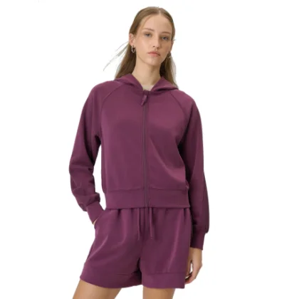 Dámska mikina so zipsom 4F SWEATSHIRT F2178-60S-BURGUNDY
