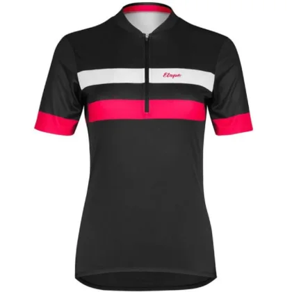 Etape Clara 2.0 cyklistický dres černá-růžová