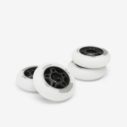 OXELO 4 kolieska na fitness inline korčule Fit 80 mm 80 A biele bez