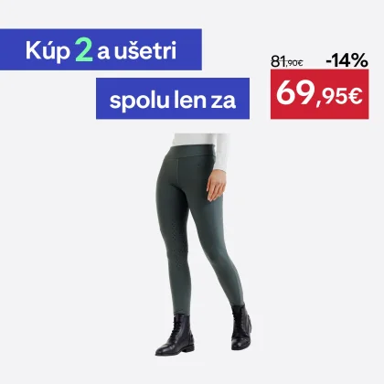 FOUGANZA Dámske jazdecké legíny 500 fullgrip zelené XS