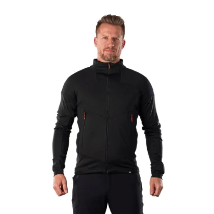 Pánska turistická flisová mikina so zipsom NORTHFINDER JACINTO-269black