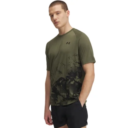 Pánske tréningové tričko s krátkym rukávom UNDER ARMOUR UA M TECH FADE SS-GRN