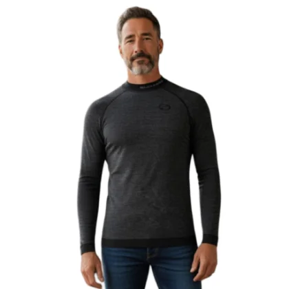 Pánske termo tričko s dlhým rukávom BLIZZARD Mens long sleeve, merino wool, anthracite