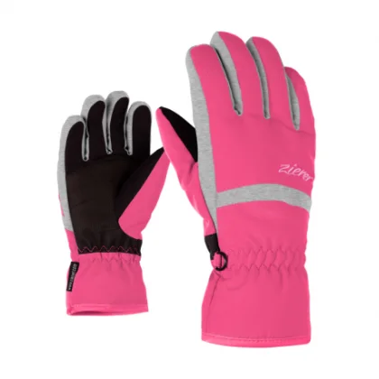 Dievčenské lyžiarske rukavice ZIENER LEJANO-801946-766-pop pink