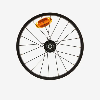 BTWIN Zadné koleso na detský 16" palcový bicykel s voľnobežkou 11 zubov čierne bez
