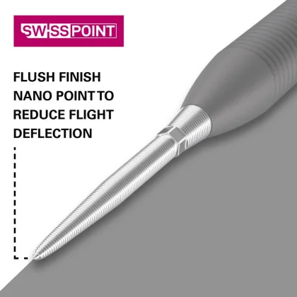 Hroty na steel šípky TARGET Swiss Point Storm Nano 35mm, strieborné - 3ks