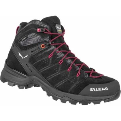 Női bokáig érő túracipő SALEWA Alp Mate Mid PTX W black out virtual pink