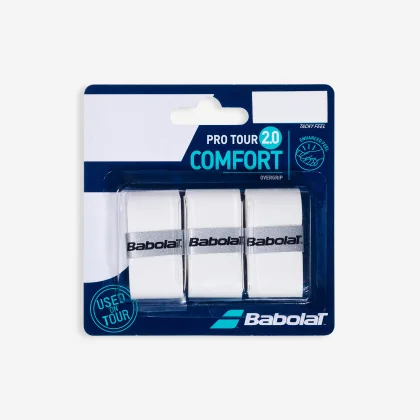 BABOLAT Tenisová vrchná omotávka Pro Tour 2.0 biela 3 ks ......