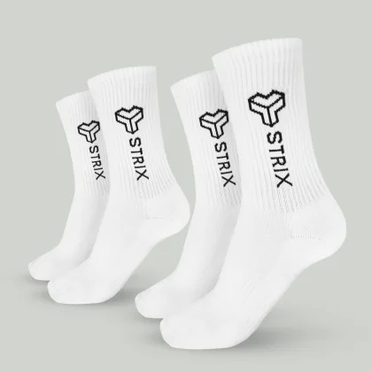 STRIX Nogavice Essential Crew 2Pack White