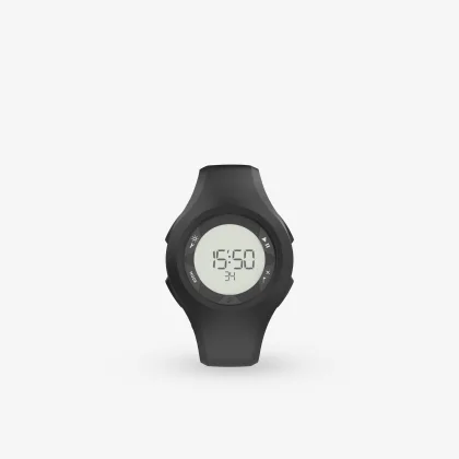 DECATHLON Hodinky so stopkami W200 M čierne bez