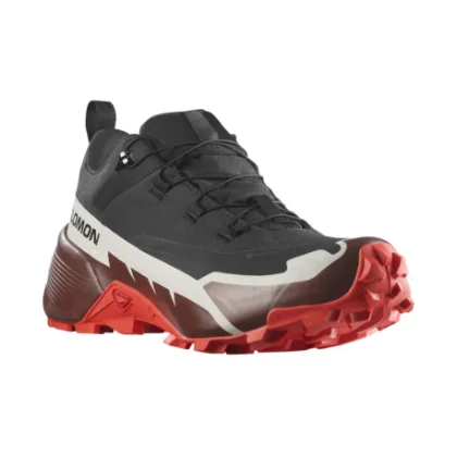 Pánska bežecká trailová obuv SALOMON Cross Hike 2 GTX black bitter chocolate fiery red