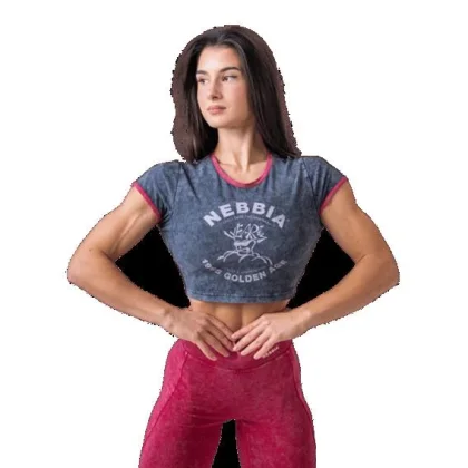 Nebbia Washed crop top tričko GOLDEN AGE 782