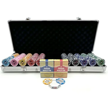 ProZona Poker set Laser dizajn 500 ks, 11,5g očíslované žetóny, hliníkový kufrík