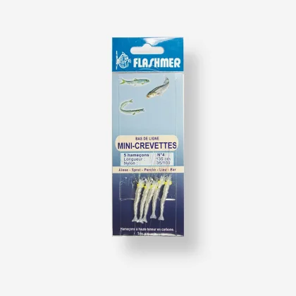 FLASHMER Nadväzec s mini krevetkami 5 háčikov č. 4 na morský rybolov